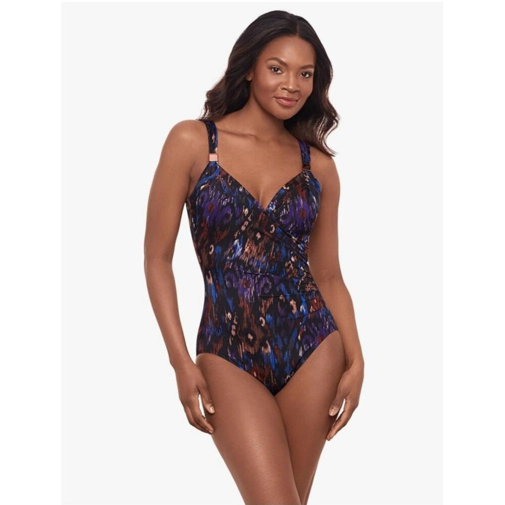 Miraclesuit Tapiz Siren One-Piece Women's Underwire Tummy Control Size 16 Swim